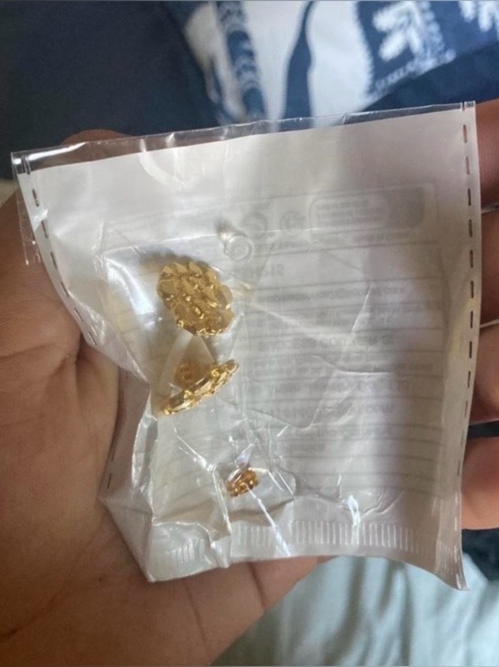Gold plated nugget earrings bundle